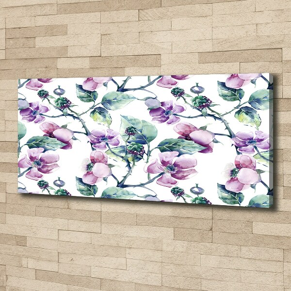 Canvas wall art Blackberry flowers