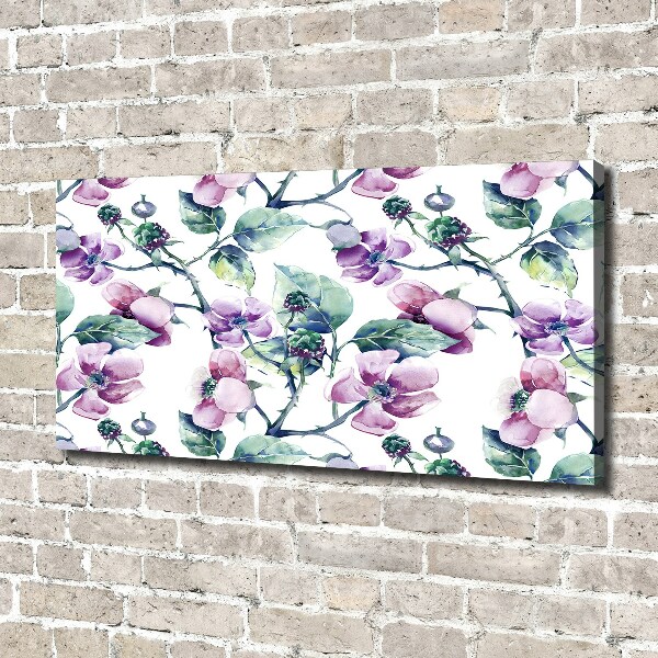 Canvas wall art Blackberry flowers