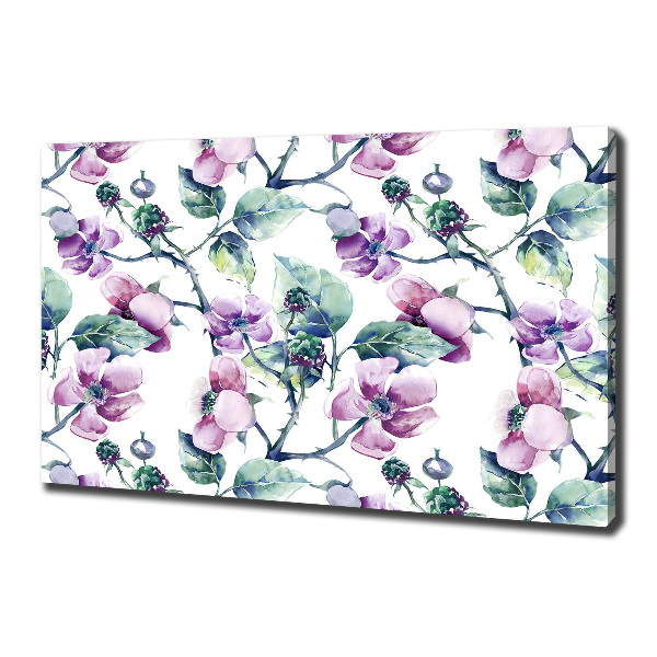 Canvas wall art Blackberry flowers