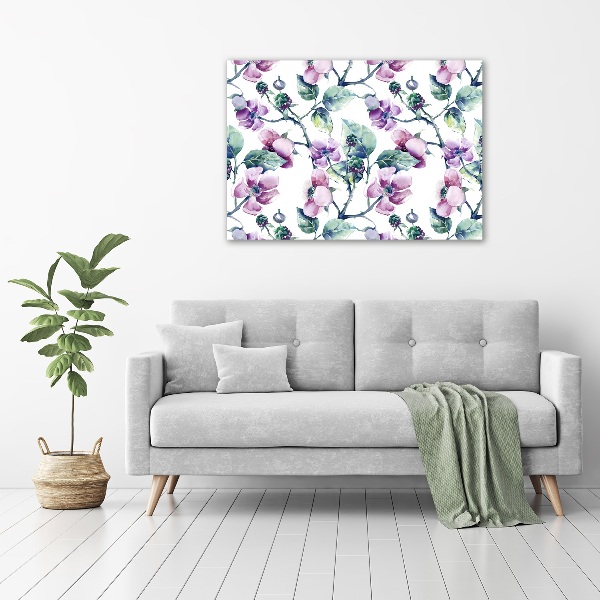 Canvas wall art Blackberry flowers