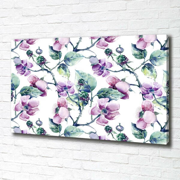 Canvas wall art Blackberry flowers