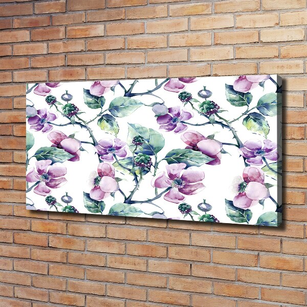 Canvas wall art Blackberry flowers