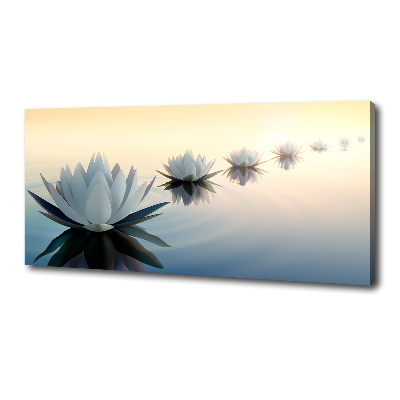 Canvas wall art Lotos flowers