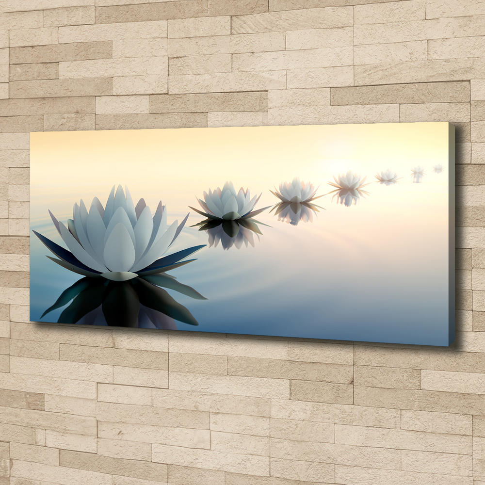 Canvas wall art Lotos flowers