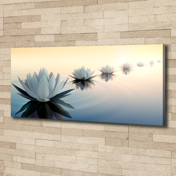 Canvas wall art Lotos flowers