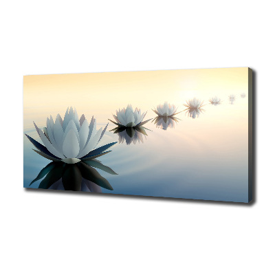 Canvas wall art Lotos flowers