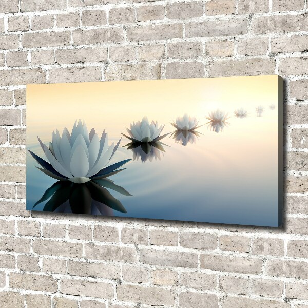 Canvas wall art Lotos flowers