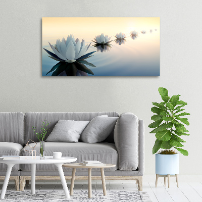 Canvas wall art Lotos flowers