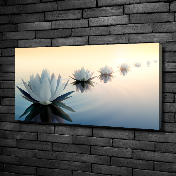 Canvas wall art Lotos flowers