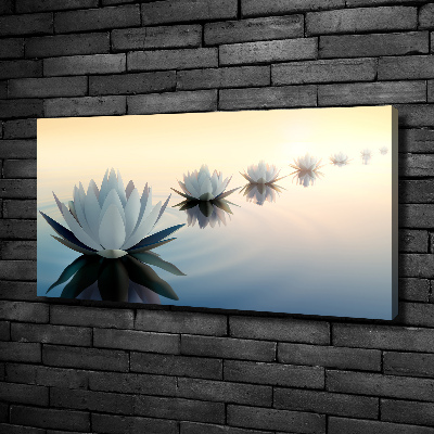 Canvas wall art Lotos flowers