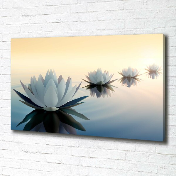 Canvas wall art Lotos flowers