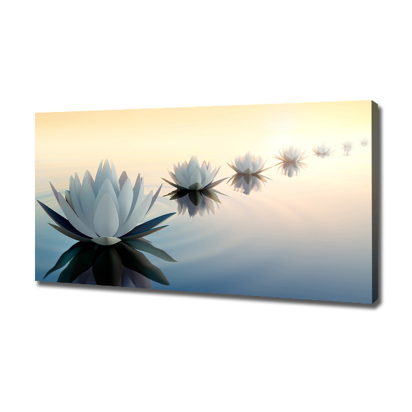 Canvas wall art Lotos flowers