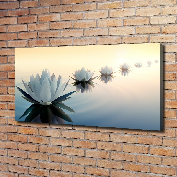 Canvas wall art Lotos flowers