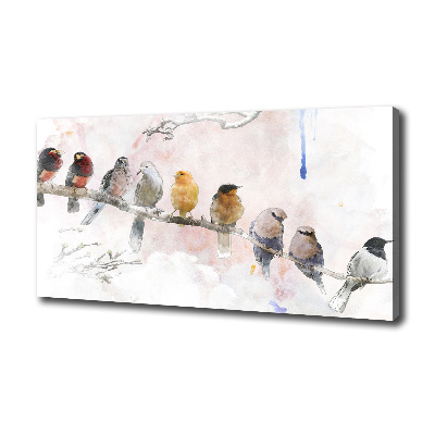 Canvas wall art Birds on the branch