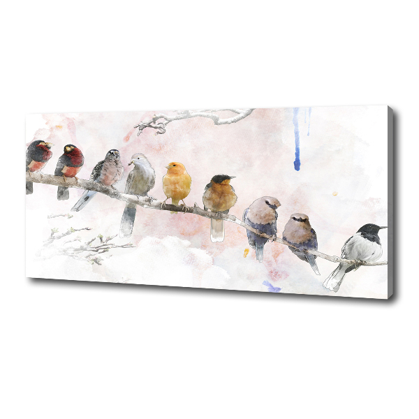 Canvas wall art Birds on the branch