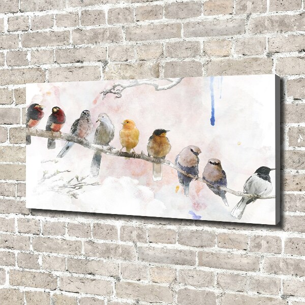 Canvas wall art Birds on the branch