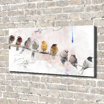 Canvas wall art Birds on the branch