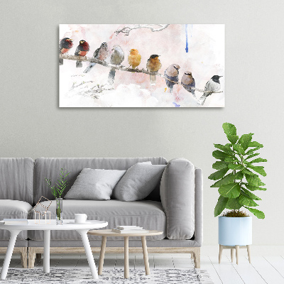 Canvas wall art Birds on the branch