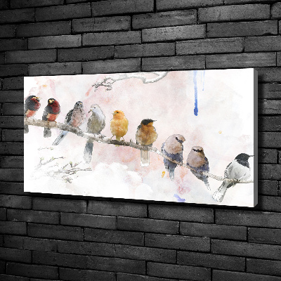 Canvas wall art Birds on the branch