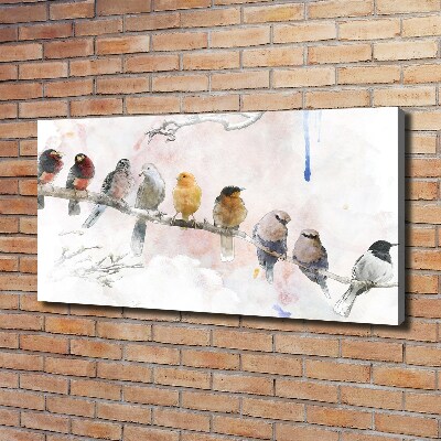 Canvas wall art Birds on the branch