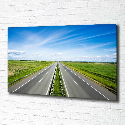 Canvas wall art highway