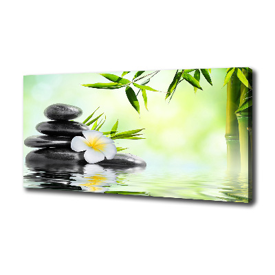 Canvas wall art Orchid and bamboo