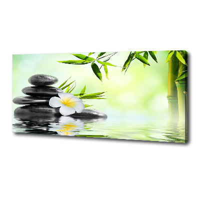 Canvas wall art Orchid and bamboo