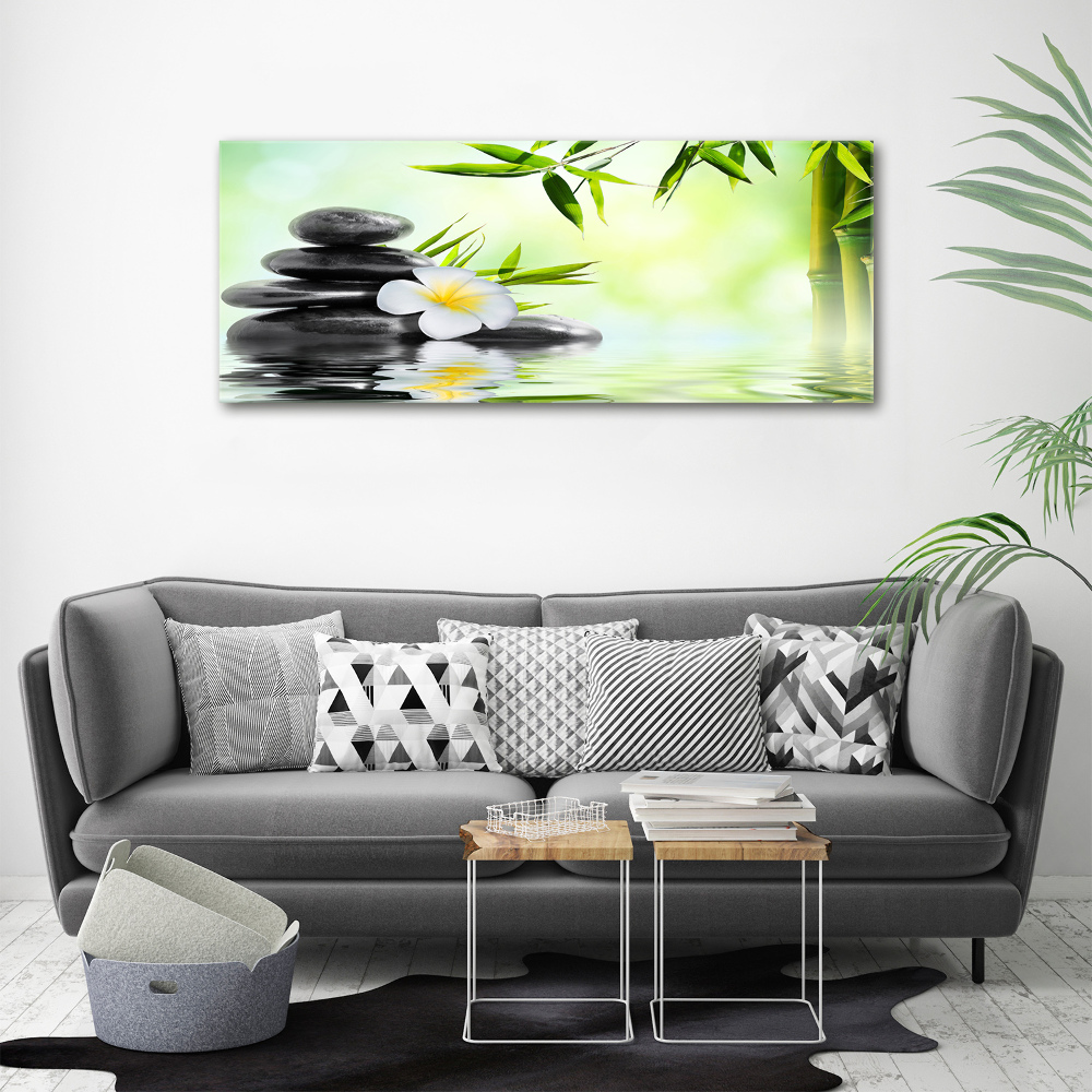 Canvas wall art Orchid and bamboo