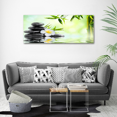 Canvas wall art Orchid and bamboo