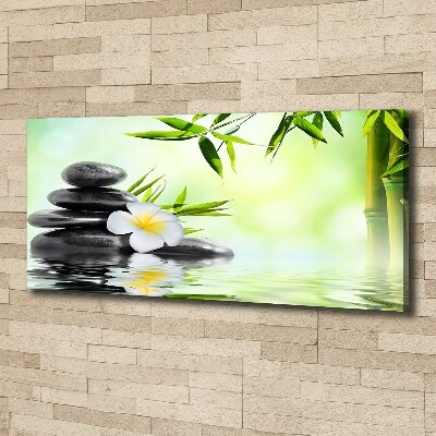 Canvas wall art Orchid and bamboo