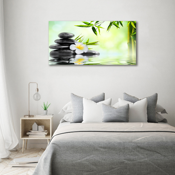 Canvas wall art Orchid and bamboo