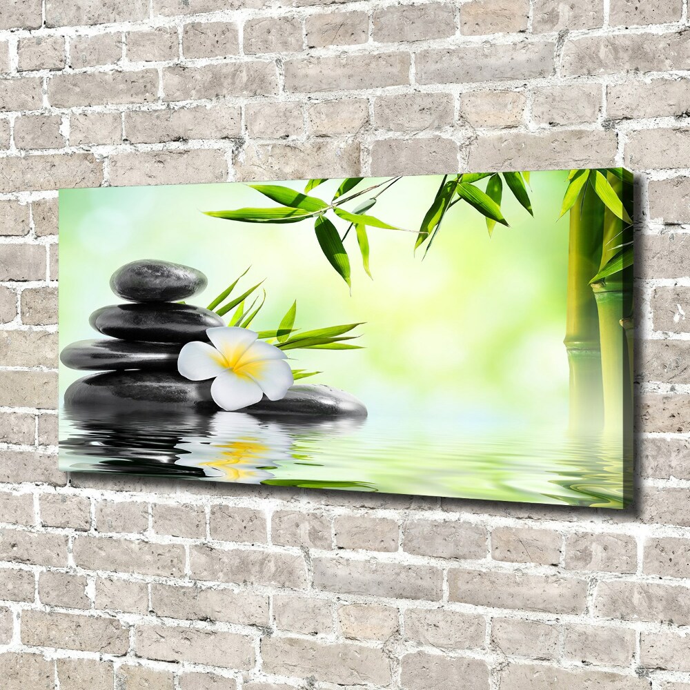 Canvas wall art Orchid and bamboo