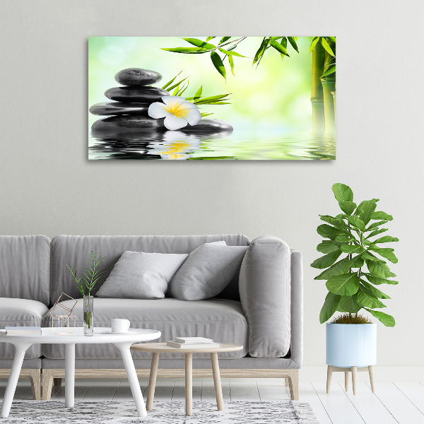 Canvas wall art Orchid and bamboo