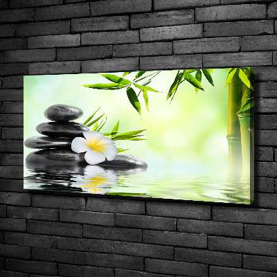 Canvas wall art Orchid and bamboo