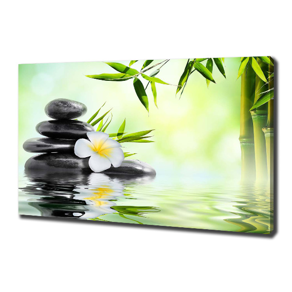 Canvas wall art Orchid and bamboo