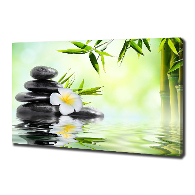 Canvas wall art Orchid and bamboo