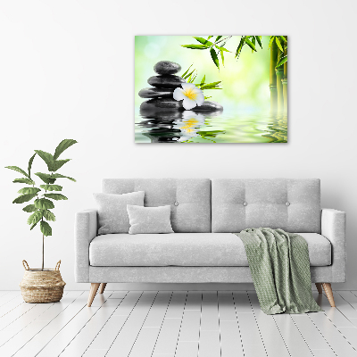 Canvas wall art Orchid and bamboo