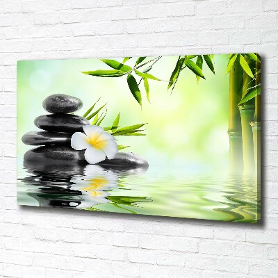 Canvas wall art Orchid and bamboo