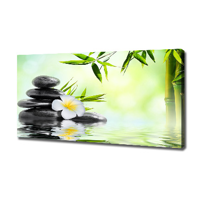 Canvas wall art Orchid and bamboo