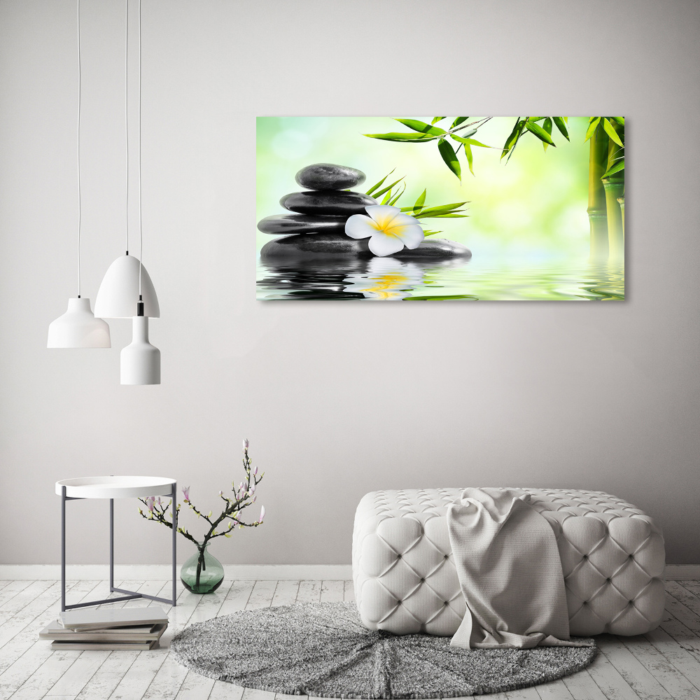 Canvas wall art Orchid and bamboo