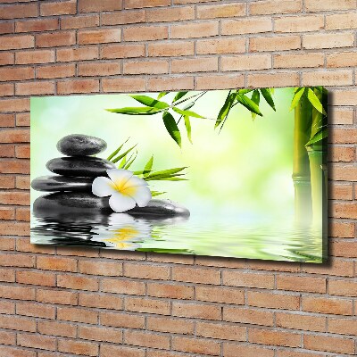 Canvas wall art Orchid and bamboo