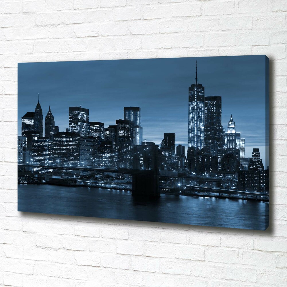 Canvas wall art New York at night