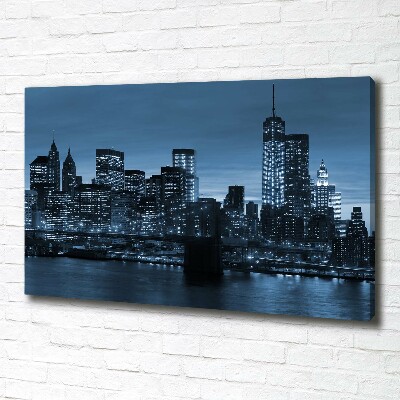 Canvas wall art New York at night