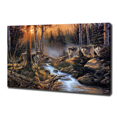 Canvas wall art Wataha Wilk�w