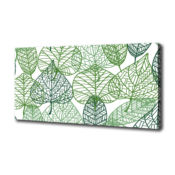 Canvas wall art Green leaves pattern