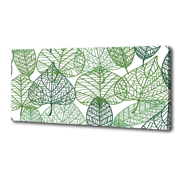 Canvas wall art Green leaves pattern