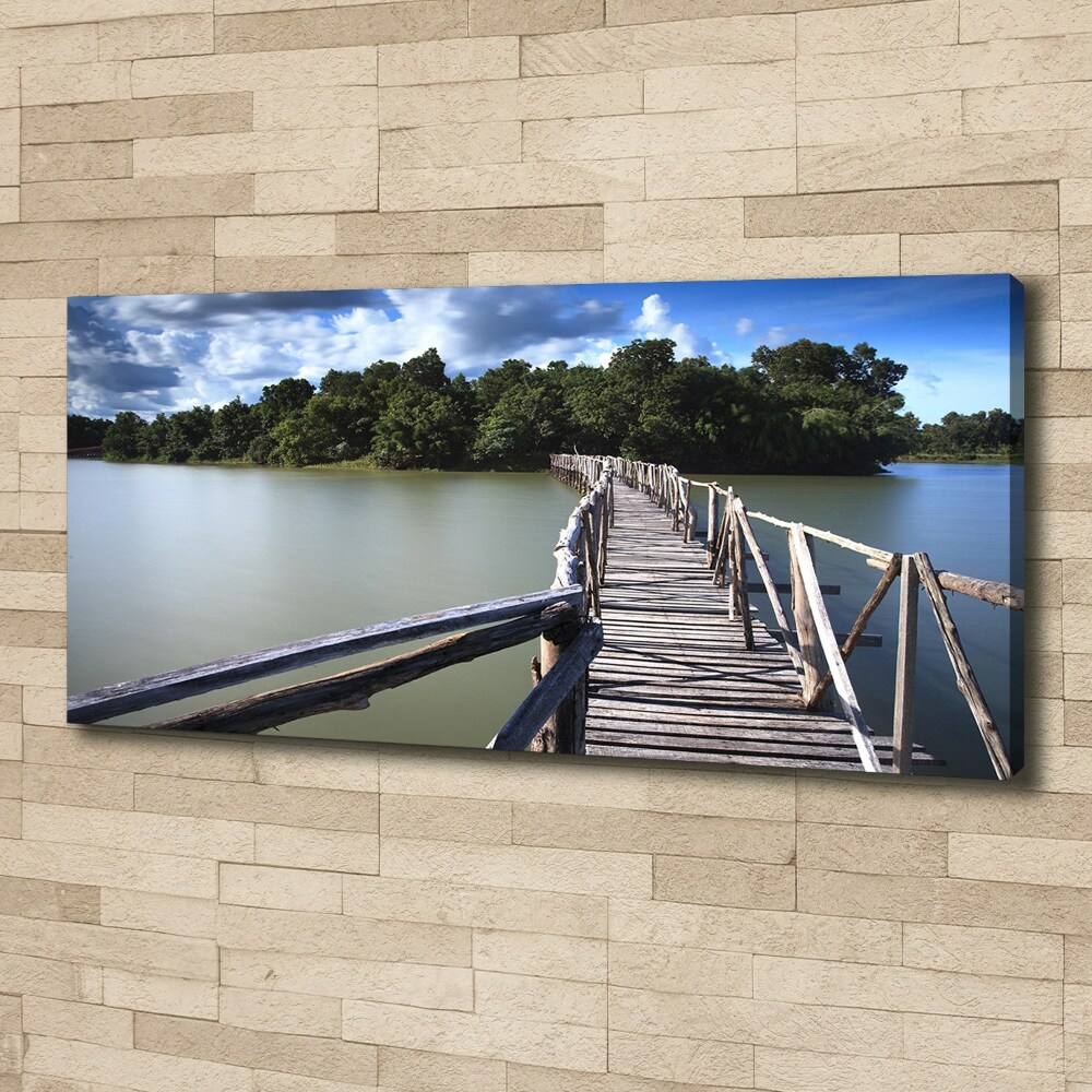 Canvas wall art Wooden bridge