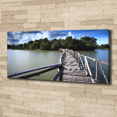 Canvas wall art Wooden bridge