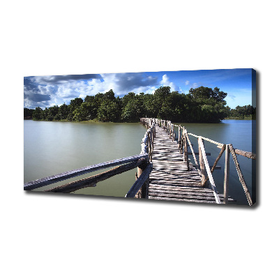 Canvas wall art Wooden bridge