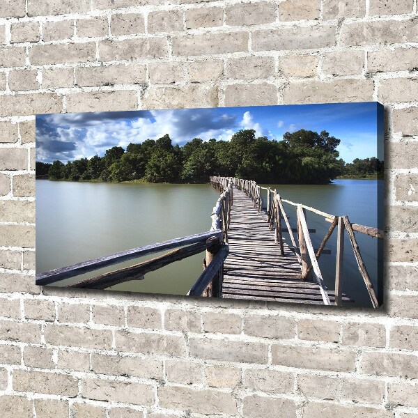 Canvas wall art Wooden bridge